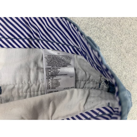 Banana Republic 100% Cotton Flat Front Shorts (Men's 32) Blue - Picture 5 of 12